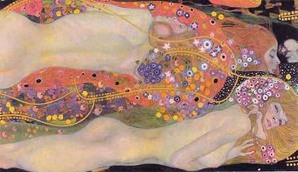 水蛇II`Water Serpents II (1907) by Gustav Klimt