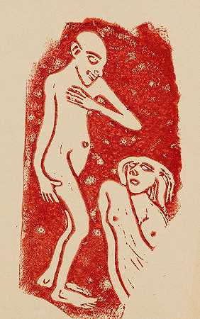 verliebt.`Verliebt (1912) by Christian Rohlfs