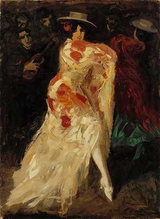 西班牙舞者（探戈）`Spanish Dancer (Tango) (1907) by Oscar Parviainen