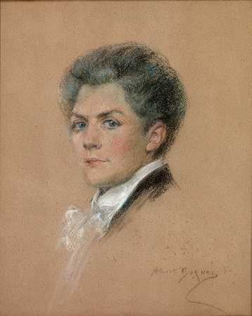 玛丽Huet画家`Marie Huet the Painter (ca. 1900) by Alice Pike Barney