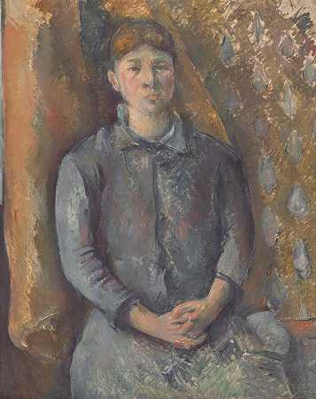 克萨尼夫人`Madame Cézanne (1886 ~ 1887) by Paul Cézanne