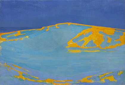 夏天，沙丘在泽兰`Summer, Dune in Zeeland (1910) by Piet Mondrian