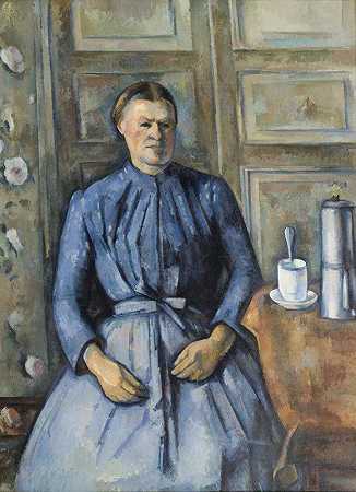 有咖啡壶的妇女`Woman with a Coffeepot (Circa 1895) by Paul Cézanne