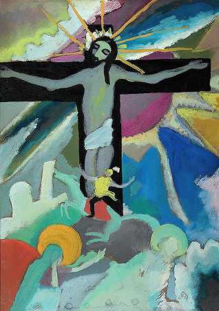 Gekreuzigter Christiis.`Gekreuzigter Christus (1911) by Wassily Kandinsky