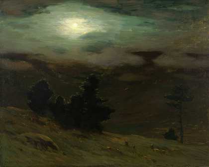 收集薄雾`Gathering Mists (1905) by Charles Warren Eaton