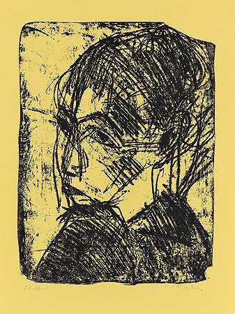 PorträtFrauBluth.`Porträt Frau Bluth (1916) by Ernst Ludwig Kirchner