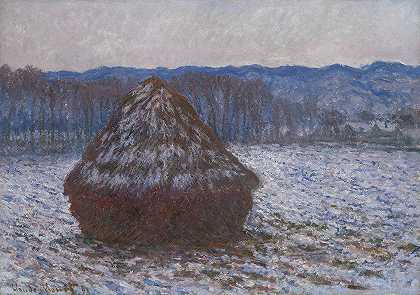 堆小麦`Stack of Wheat (1890) by Claude Monet