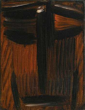 冥想;黑色 – 橙色发光`Meditation; Black~ Orange Glowing (1936) by Alexej von Jawlensky