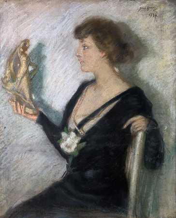 唐格拉人物`The Tanagra Figure (1924) by Alice Pike Barney