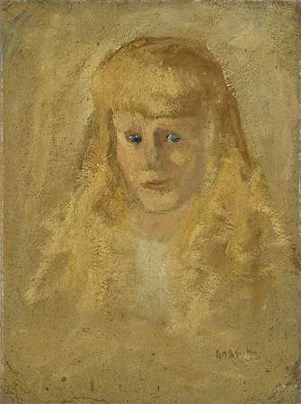 Marie Anne Henriette Breitner（Geb.1882-06-14），画家;半姐姐`Marie Anne Henriette Breitner (geb.1882 06 14), the Painters Half sister (c. 1890 c. 1923) by George Hendrik Breitner