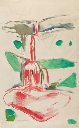 血瀑布`Blood Waterfall (1915–16) by Edvard Munch