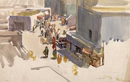 Kairouan.`Kairouan (1913) by Oskar Laske
