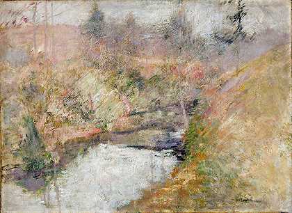 铁杉池`Hemlock Pool (ca. 1890 1900) by John Henry Twachtman