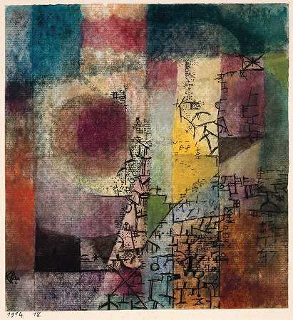单元`Untitled (1914) by Paul Klee