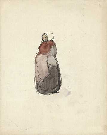 Boerin Starande.`Staande boerin (1860 1921) by Adolf le Comte