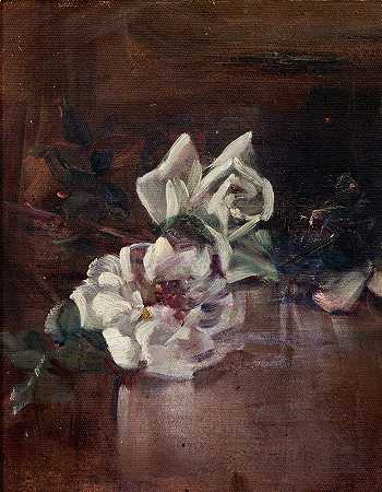花卉研究`Floral Study by James Edward Hervey MacDonald