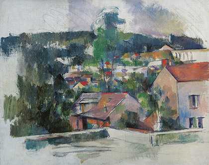 景观`Landscape by Paul Cézanne