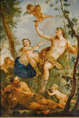 `The Triumph Of Bacchus (1736) by Charles-Joseph Natoire