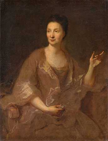 一个女人的画像`Portrait Of A Woman by Jean-François de Troy