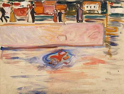 溺水的孩子`The Drowning Child (1904) by Edvard Munch