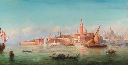 威尼斯的看法`A View Of Venice by Bernhard Fiedler