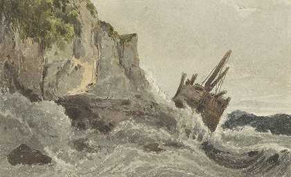 Wrak op Hoge Golven`Wrak op hoge golven (1782 ~ 1839) by François Louis Thomas Francia