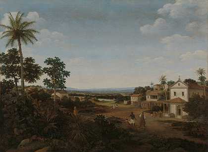 景观在巴西`Landscape in Brazil (c. 1665 ~ c. 1669) by Frans Post