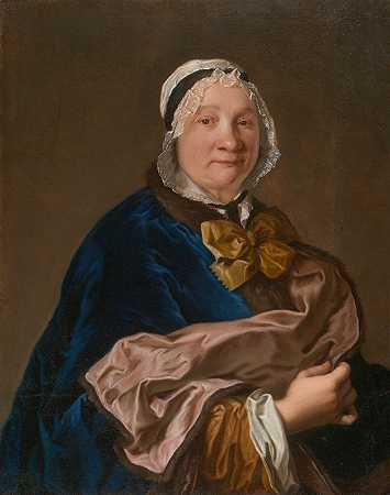一位女士的肖像`Portrait of a Lady (1725~50) by French School