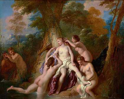 戴安娜和她的仙女沐浴`Diana and Her Nymphs Bathing (1722–1724) by Jean-François de Troy