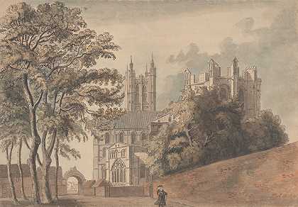 坎特伯雷大教堂，肯特`Canterbury Cathedral, Kent by Capt. Francis Grose