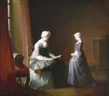 `The Good Education by Jean-Baptiste-Siméon Chardin