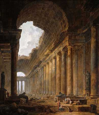`The Old Temple (1787) by Hubert Robert