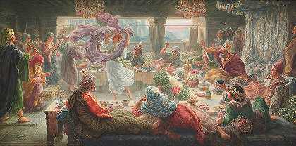 `Herods Feast (1895) by Thomas Matthews Rooke