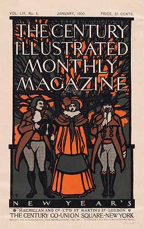 《世纪插画月刊》，新年和s`The century illustrated monthly magazine, New Years (1899) by Will Bradley