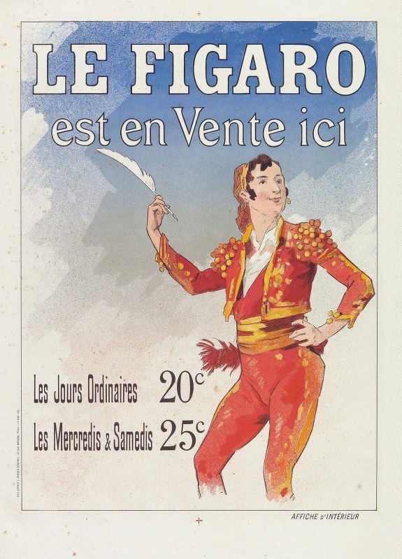 `Reclamebiljet voor Le Figaro (1885) -