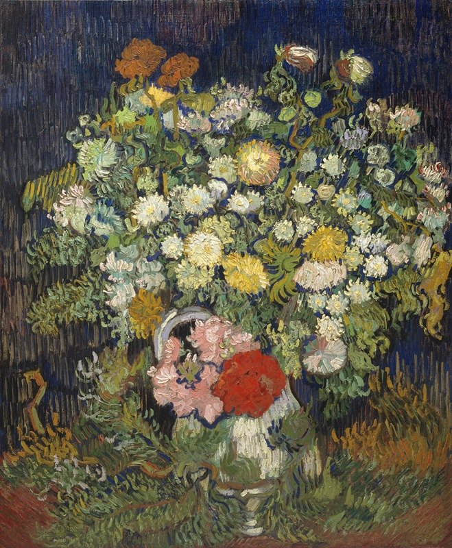 `Bouquet of Flowers in a Vase (1890) -