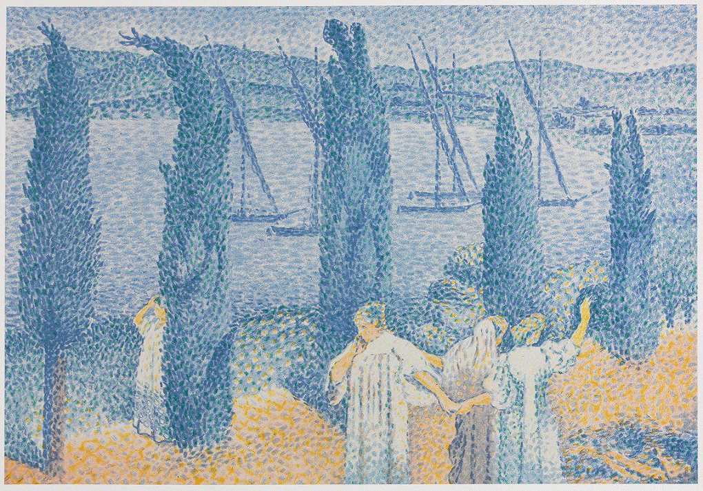 `The Promenade (Landscape With Cypresses) (1897) -