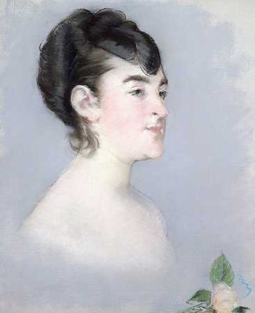 伊莎贝尔·莱蒙尼尔小姐（1857-1926）`Mademoiselle Isabelle Lemonnier (1857–1926) (1879–82) by Édouard Manet