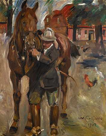 出发兜风`Setting out for a ride (1913) by Lovis Corinth