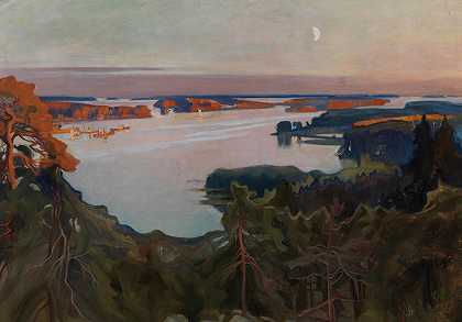海科海景`View Over Haikko (1899) by Albert Edelfelt