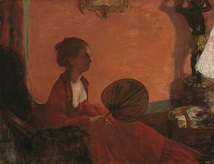 加缪夫人`Madame Camus (1869 1870) by Edgar Degas