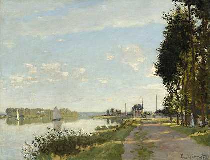 阿金泰尔`Argenteuil (c. 1872) by Claude Monet