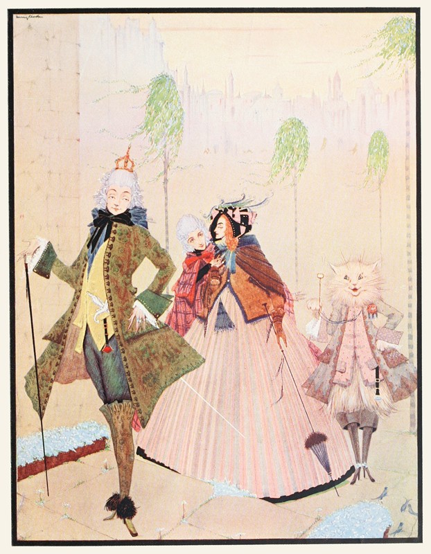 侯爵把手交给公主，然后跟着先上去的克伦人`The marquis gave his hand to the princess, and followed the klng, who went up first (1922) by Harry Clarke