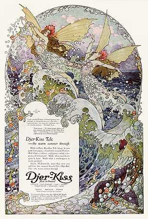 杰尔吻滑石粉`Djer~Kiss Talc (1921) by Frederick Richardson