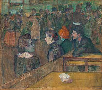 砂轮磨机`Moulin de la Galette (1889) by Henri de Toulouse-Lautrec