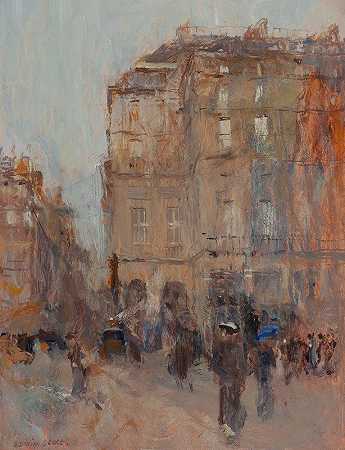 巴黎灰蒙蒙的一天`A Gray Day in Paris by Frank Edwin Scott