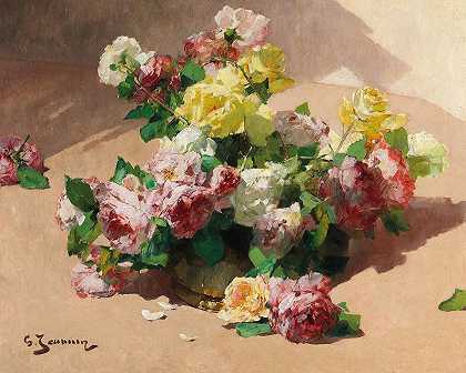 玫瑰`Roses by Georges Jeannin
