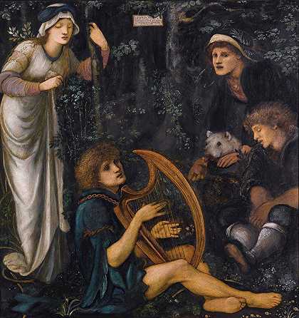 特里斯特拉姆爵士的疯狂`The Madness of Sir Tristram by Sir Edward Coley Burne-Jones
