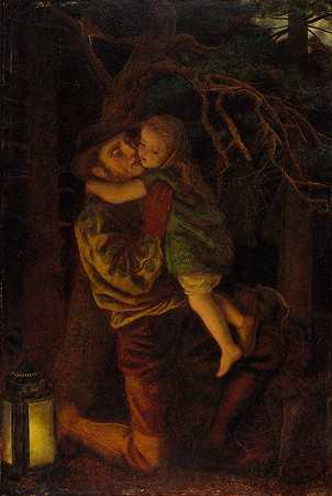 迷路的孩子`The Lost Child (1866) by Arthur Hughes