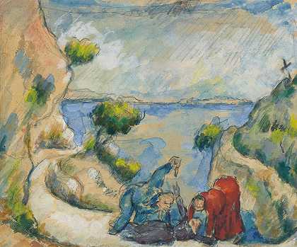 峡谷谋杀案`Le Meurtre Dans La Ravine (circa 1874~75) by Paul Cézanne